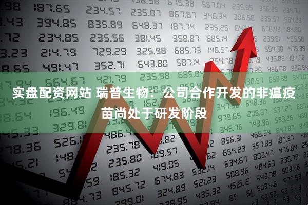 实盘配资网站 瑞普生物：公司合作开发的非瘟疫苗尚处于研发阶段